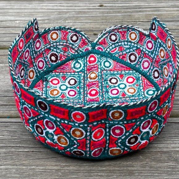 Sindhi Men Hat Handmade Cultural Embroidery Multi Color Traditional Topi Cap Hat - Picture 6 of 10